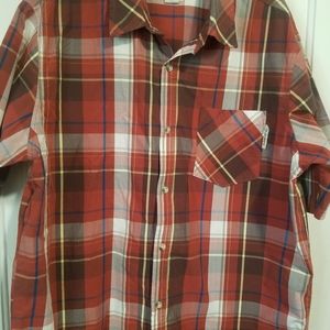 Men's Field & Stream Plaid Button Front Shirt XL